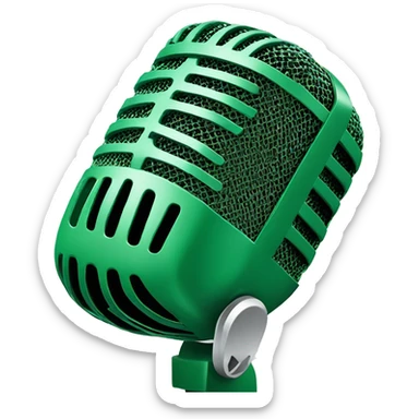 John Deere green microphone  sticker