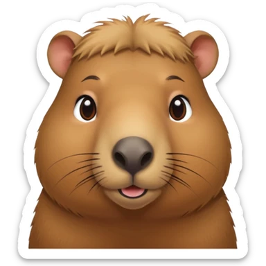 Capibara tierno enamorado sticker