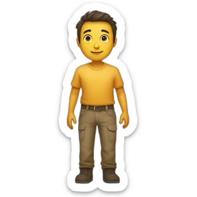 Humain à quatre pattes sur le sol sticker