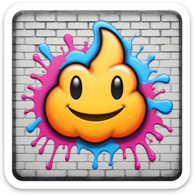 Graffiti painting top wall sticker