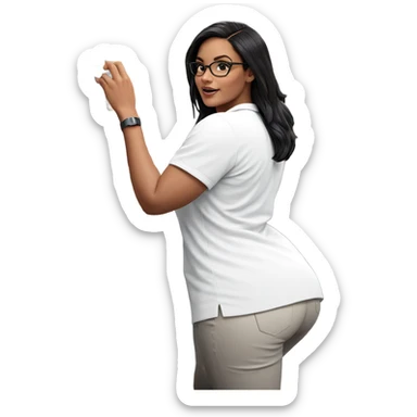 girl reading in library sticker