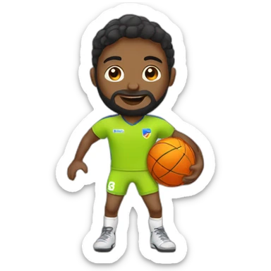 Vector handball player sticker