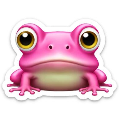 Pink frog sticker