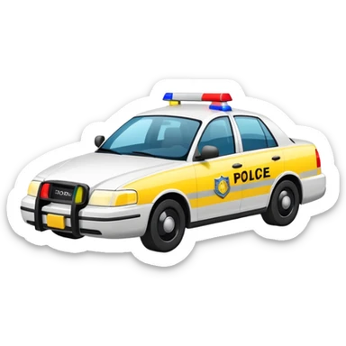 police car crime scene sticker