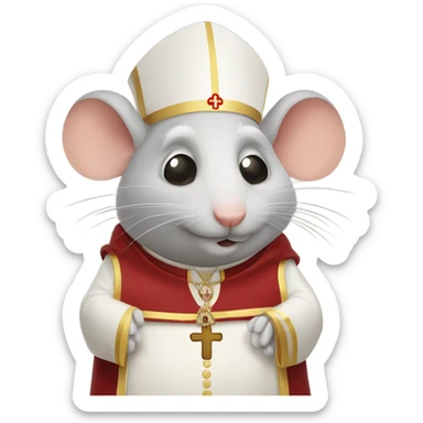 Pope rat praying  sticker