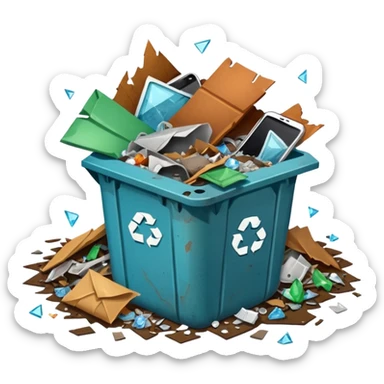 trash tiny sticker