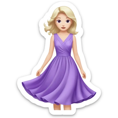 purple pastel dress sticker
