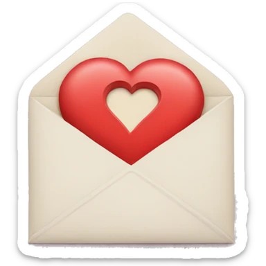 letter r with heart envelope  sticker
