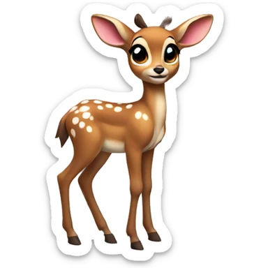 Bambi with a cherry blossom sticker