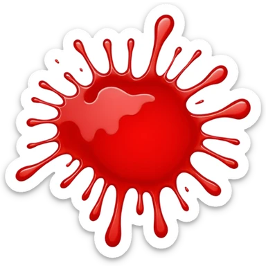 paint splatter, only bucket, spilled paint, red color. sticker