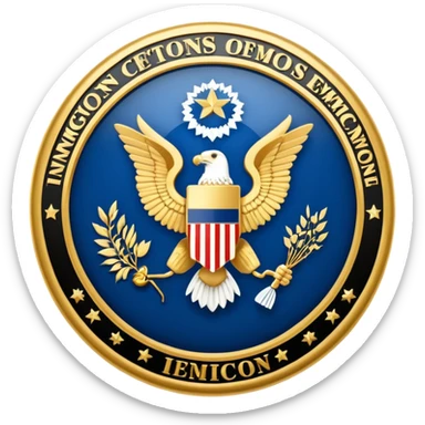 Immigration custom enforcement logo sticker