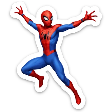 Spider-Man superhero in classic red and blue costume sticker