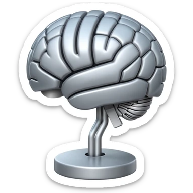 cerebro con interrogación sticker