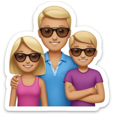  group of young family members chilling  sticker