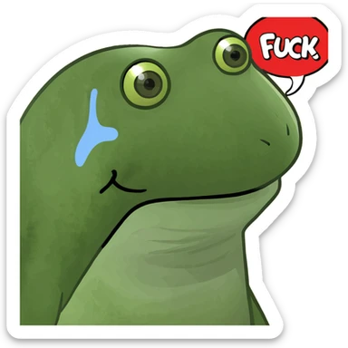 Pop art word bubble that’s says “FUCK” sticker