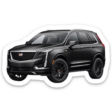 MATTE ALL BLACK CADILLAC XT6  sticker