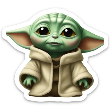 baby yoda say thanks sticker