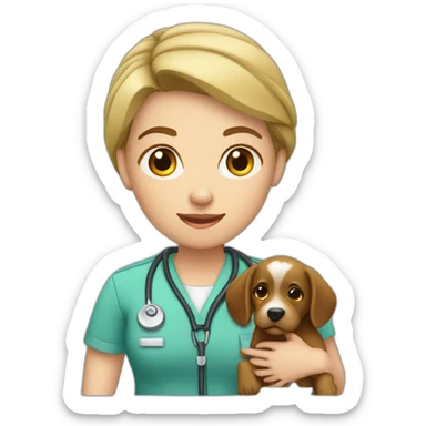Vet girl sticker