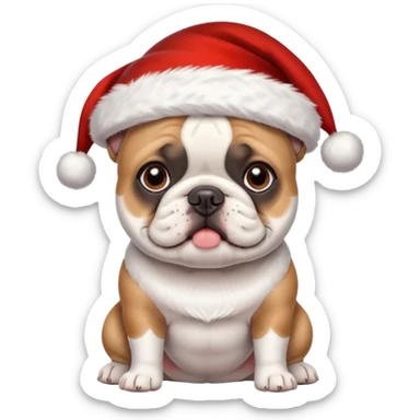 chrstimas French bulldog sticker
