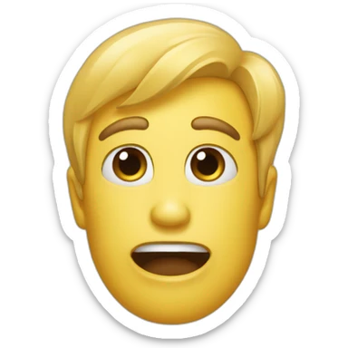 Emoji qui ne veux pas manger sticker