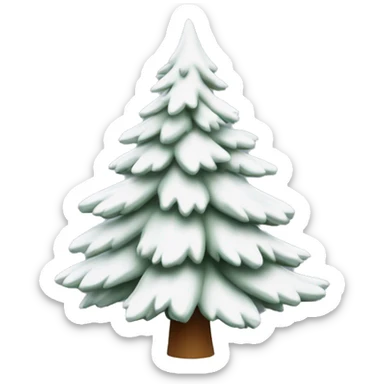  actual white fir christmas tree isolated.  sticker