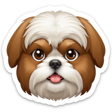 Cute dog shih tzu sticker