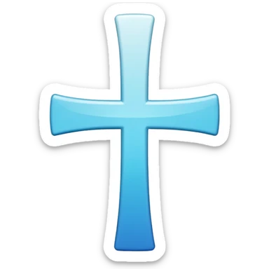 White cross in red background sticker