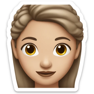 ballerina with white skin color and brown hair sticker