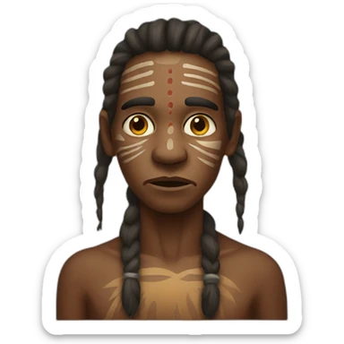 Aborigine is afraid sticker