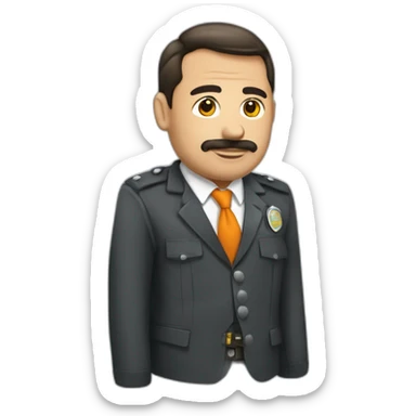 Ladrón con traje de prisionero y un zaco de dinero  sticker