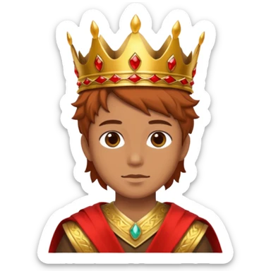 Autumn King – maple crown + bronze sash,Red Kings. sticker