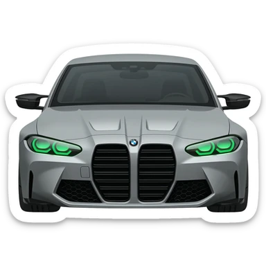 Bmw m3 cs signal green front sticker