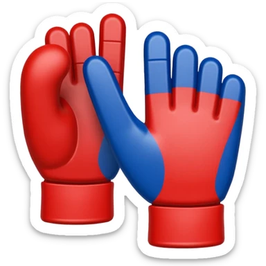 sports foam finger american football blue (#00A3E0) and red (#F9423A) sticker
