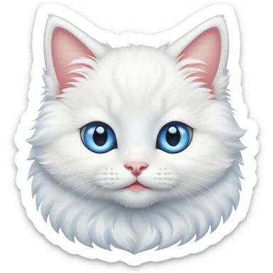 white kitten sticker