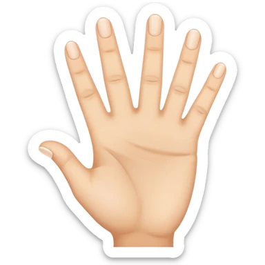 hand with 3 fingers up  sticker