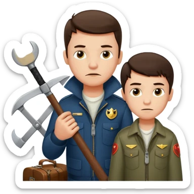 13 y/o Brian robeson at the beginning of Hatchet
struggling with his parents' recent divorce and harboring . He is angry, self-pitying
He is carrying a hatchet
He is in a single-engine plane with a pilot who soon suffers a heart attack, leaving Brian to navigate the crash and his new, harsh reality. sticker