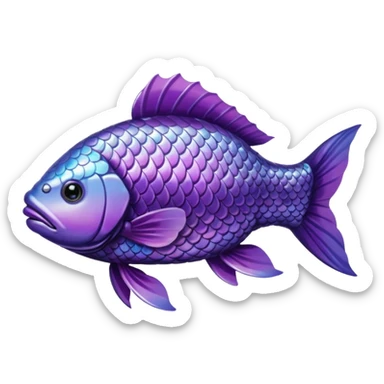purple carp sticker