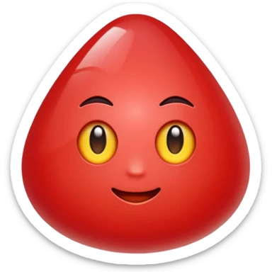 Emoji una piedra rubi  sticker