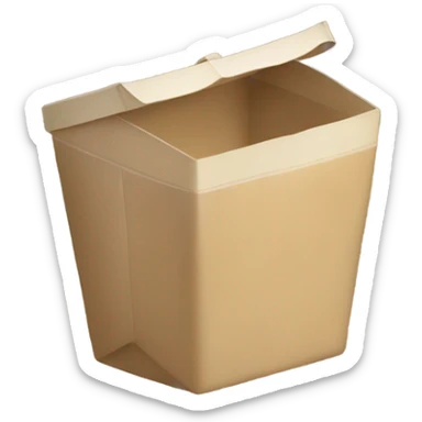Beige takeout container  sticker