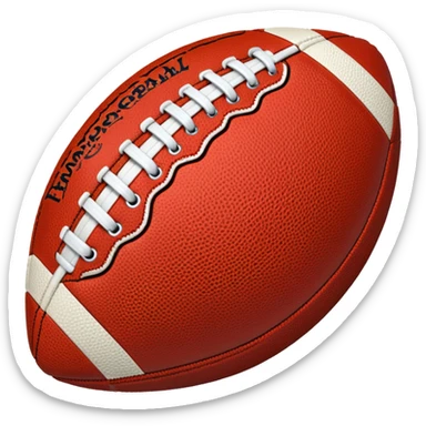 american football ball blue (#00A3E0) and red (#F9423A) sticker