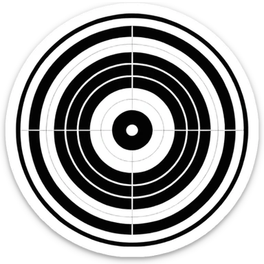 paper gun range shooting target sticker