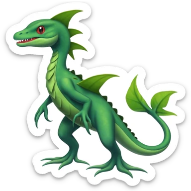Swampy seaweedy Axew-Grovyle-Inteleon-fusion (full body) sticker