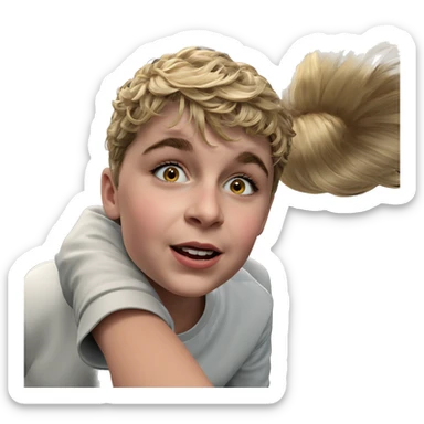 realistic blonde looking at viewer sticker