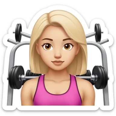 Una chica en el gimnasio sticker