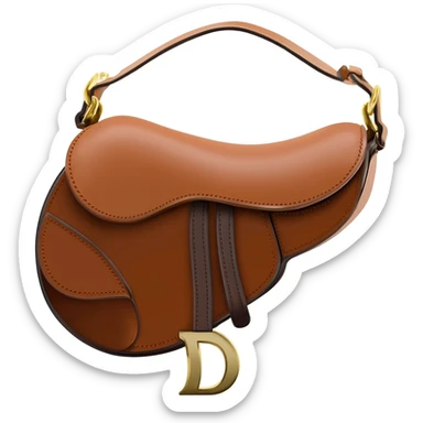 brown dior saddle bag sticker