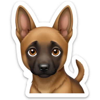 Belgian malinoise puppy sticker