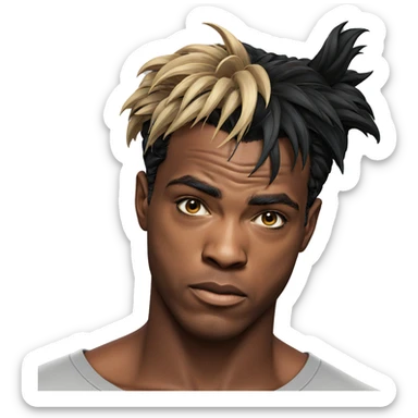 dark-skinned male portrait sticker