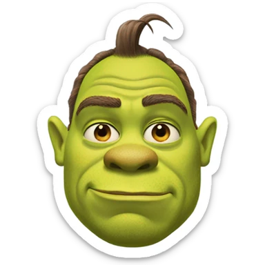 Shrek giving side eye  sticker