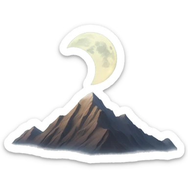 Mountain moon sticker