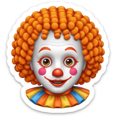 clown wig hair only sticker
